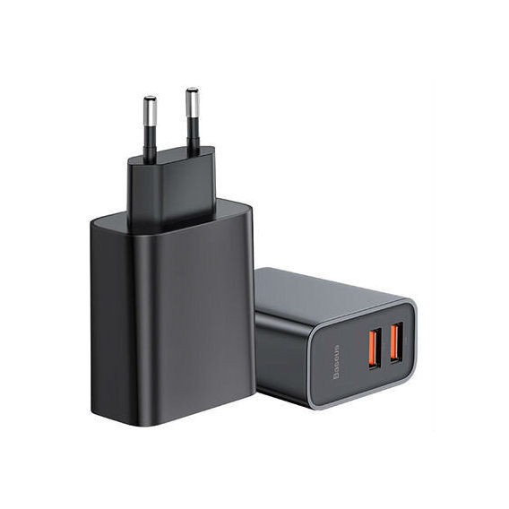 Зарядное устройство Baseus USB Wall Charger Quick Charge 3.0 2xUSB 30W Black (CCFS-E01)