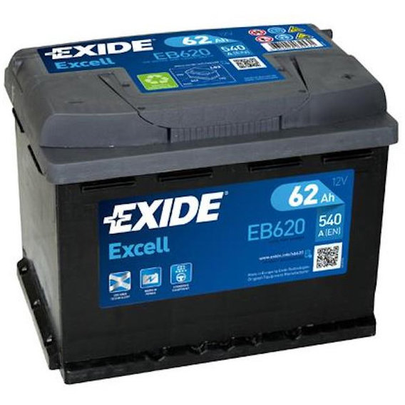 Автомобильный аккумулятор Exide Excell 6СТ-62 Евро (EB620)