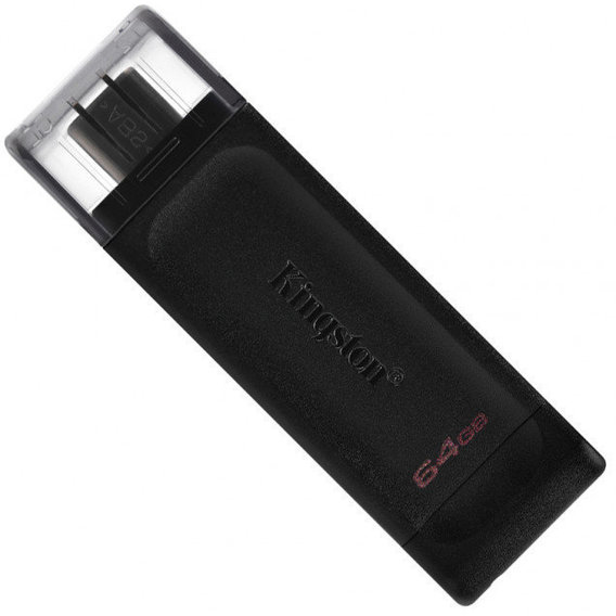 USB-флешка Kingston 64GB DataTraveler 70 Type-C Black (DT70 / 64GB)
