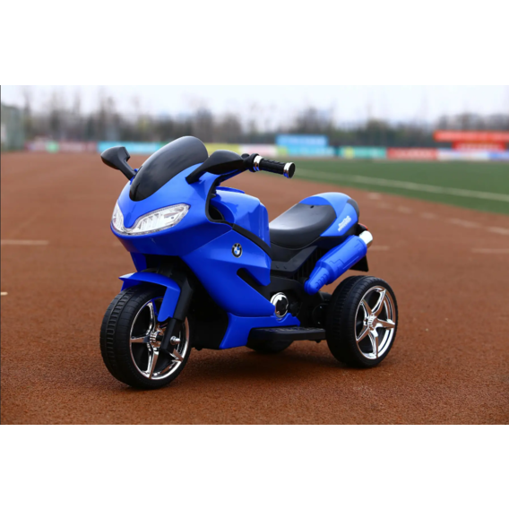 Трёхколёсный мотоцикл Kidsauto Moto S c пультом синий