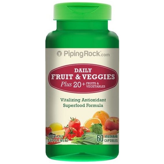

Piping Rock Super Fruits and Veggies 60 Veg Caps Супер фрукты и овощи