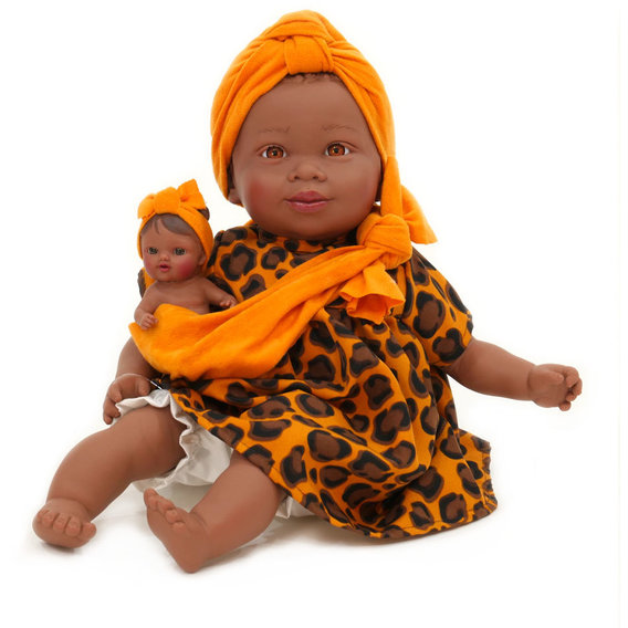 Кукла NinesdOnil MARIA с малышом в оранжевой одежде (6333)