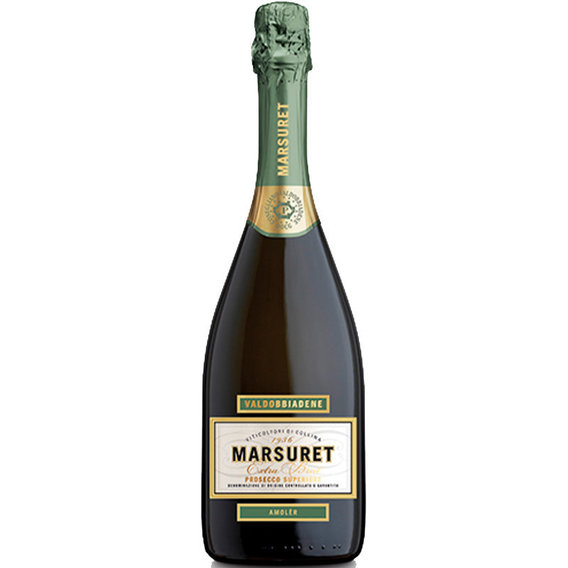 Игристое вино Marsuret Amoler Valdobbiadene Prosecco Superiore DOCG Extra Brut белое 0.75 л (WHS8052439180589)