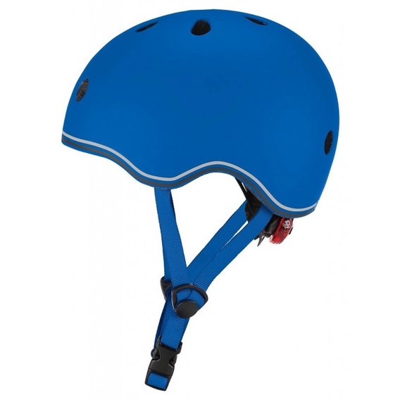Шлем защитный детский GLOBBER EVO LIGHTS, пастельный синий, с фонариком, 45-51см (XXS/XS)