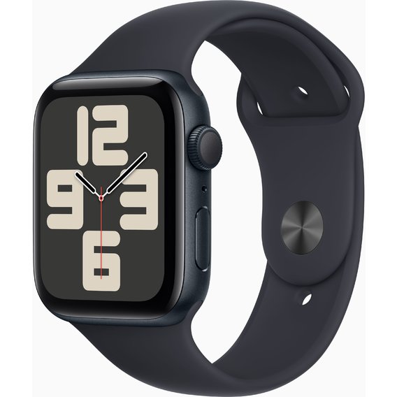 Apple Watch SE 2 2023 44mm GPS Midnight Aluminum Case with Midnight Sport Band - M/L (MRE93)