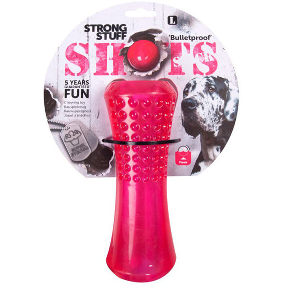 Игрушка Flamingo Shots Stick для собак суперпрочная, жевательная 8x20 см красная (514870)