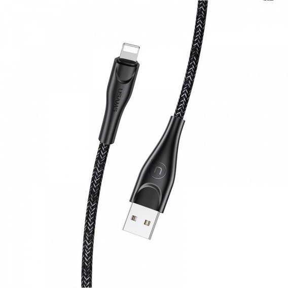 Кабель Usams USB Cable to Lightning Braided Data and Charging 1m Black (US-SJ391)