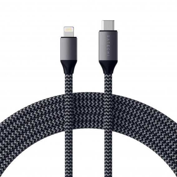 Кабель Satechi Cable USB-C to Lightning 1.8m Space Grey (ST-TCL18M)