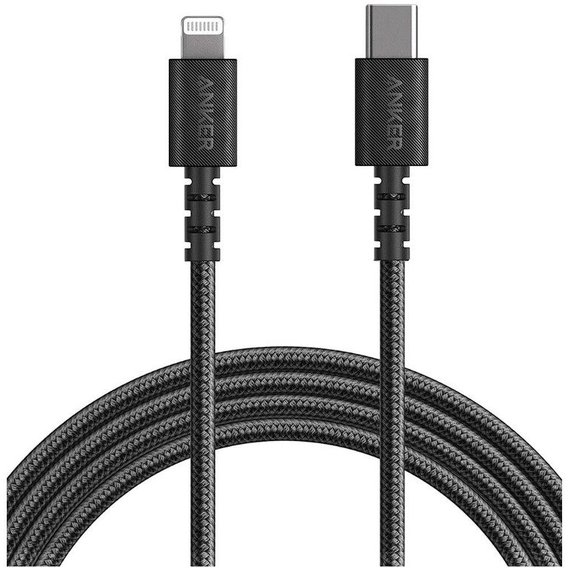 Кабель ANKER Cable USB-C to Lightning Powerline Select+ 1.8м Black (A8618H11)