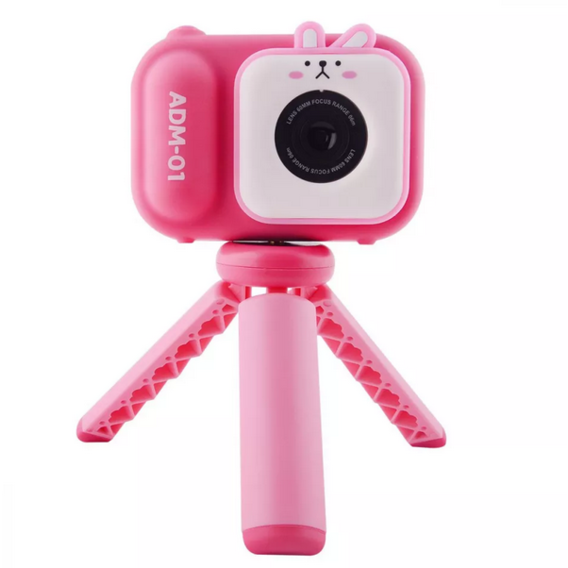 Детский фотоаппарат S11 со штативом pink