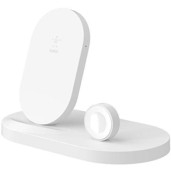 Держатель и док-станция Belkin Dock Stand Wireless Charger 7.5W White (F8J235VFWHT) for Apple iPhone and Apple Watch