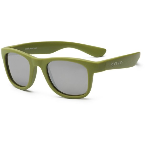 Детские солнцезащитные очки Koolsun цвет хаки серия Wave (Размер 3+) (KS-WAOB003)