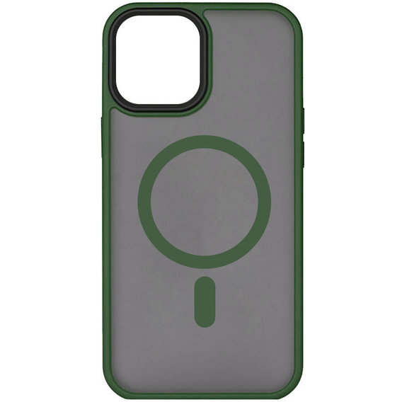 Аксессуар для iPhone Mobile Case TPU+PC Metal Buttons with MagSafe Green for iPhone 15