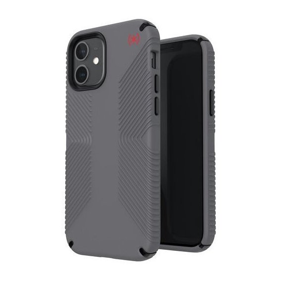 Аксессуар для iPhone Speck Presidio2 Grip Case Graphite Grey/Graphite Grey/Bold Red (138487-9309) for iPhone 12/iPhone 12 Pro