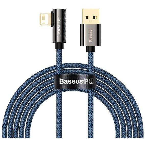 Кабель Baseus USB Cable to Lightning Legend Elbow 2.4A 2m Blue (CACS000103)