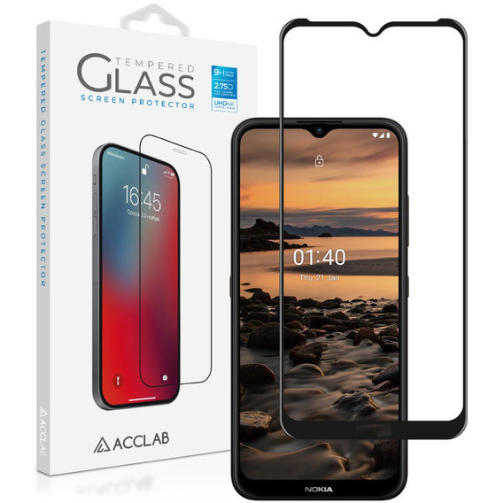 Аксессуар для смартфона ACCLAB Tempered Glass Full Glue Black for Nokia 1.4