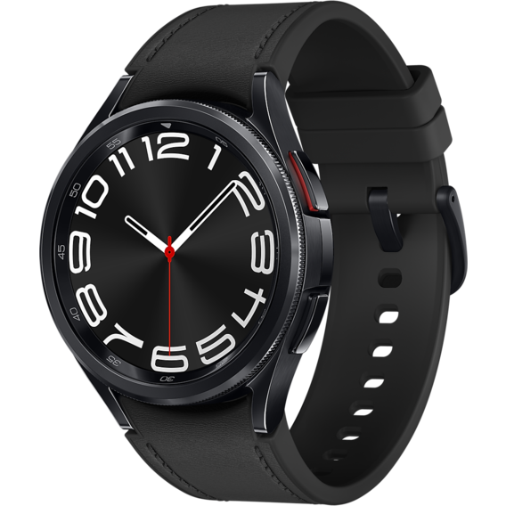 Смарт-часы Samsung Galaxy Watch 6 Classic 43mm Black with Hybrid Eco-Leather Black Band (SM-R950NZKA)