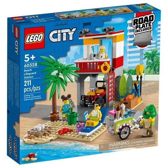 Конструктор LEGO City Спасательный пост на пляже (60328)
