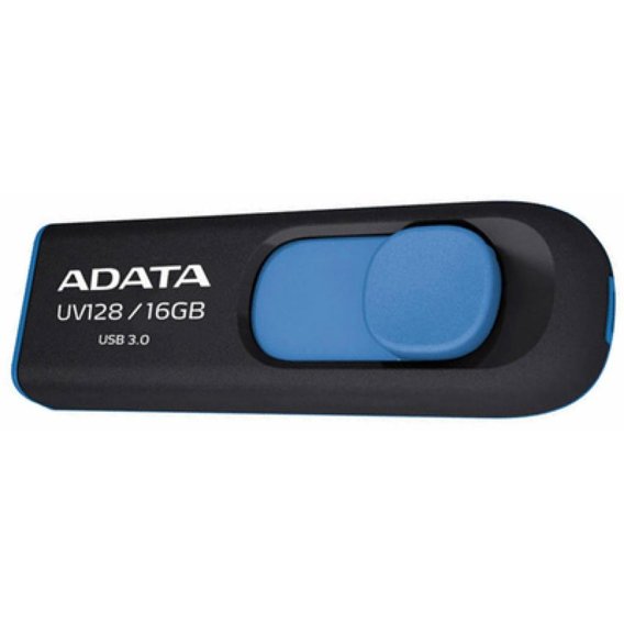 USB-флешка ADATA 16GB UV128 USB 3.0 Black/Blue (AUV128-16G-RBE)