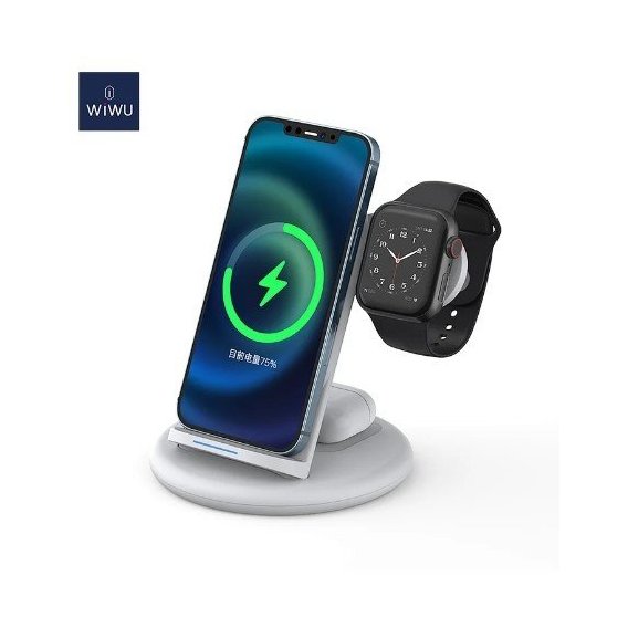 Зарядное устройство WIWU Wireless Charger Stand Power Air 3in1 PA3IN 15W White for Apple iPhone, Apple Watch and Apple AirPods