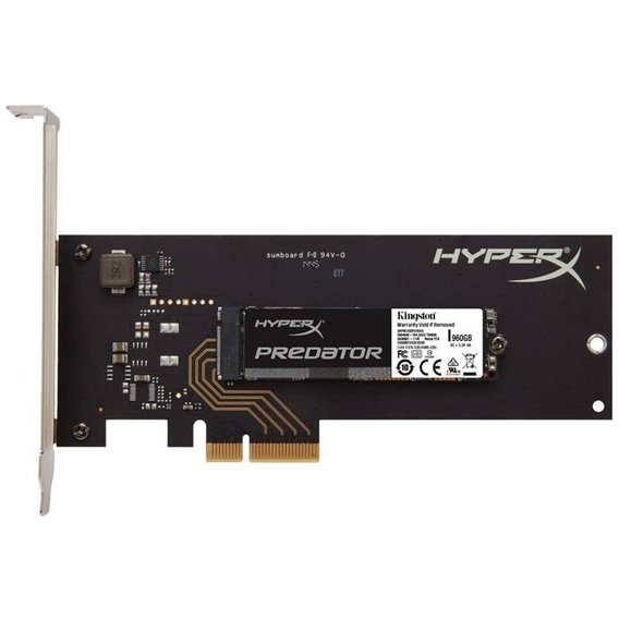 Kingston SSD PCI-Express 2.0 (x4) 960GB HyperX Predator with adapter (SHPM2280P2H/960G)