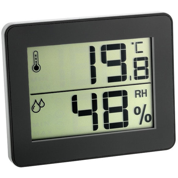 Термогигрометр цифровой TFA, 100x12x82 мм, чёрный