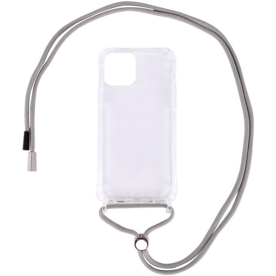 Аксессуар для iPhone TPU Case Crossbody Transparent Grey for iPhone 12 Pro Max