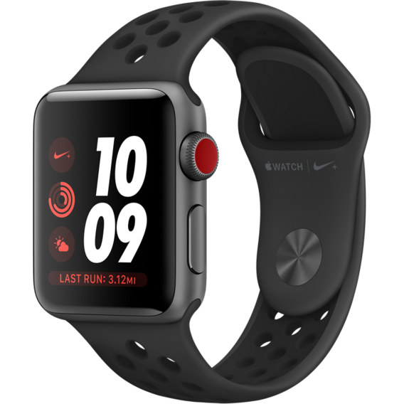 Apple Watch Series 3 Nike+ 38mm GPS+LTE Space Gray Aluminum Case with Anthracite/Black Nike Sport Band (MQL62)