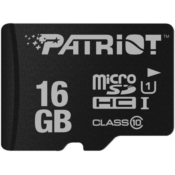 Карта памяти Patriot 16GB microSDHC Class 10 UHS-I U1 (PSF16GMDC10)