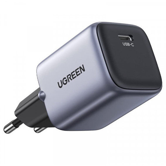 Зарядное устройство Ugreen USB-C Wall Charger CD319 PD GaN 30W Nexode Mini Gray (90666)