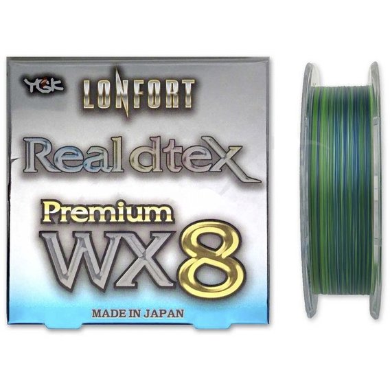Шнур YGK Lonfort Real DTex X8 150m #0.3/9lb голубой/зеленый/белый (5545.00.49)