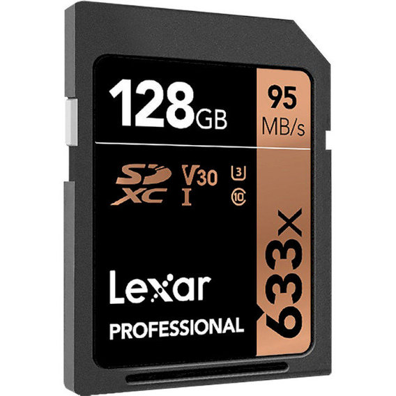 Карта памяти Lexar 128GB SDXC class 10 UHS-I U3 V30 633x Professional (LSD128CB633)