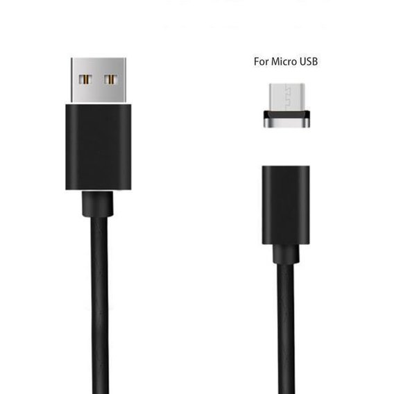 Кабель XOKO USB Cable to microUSB Magneto Leather 1m Black (SC-365m MGNT-BK)