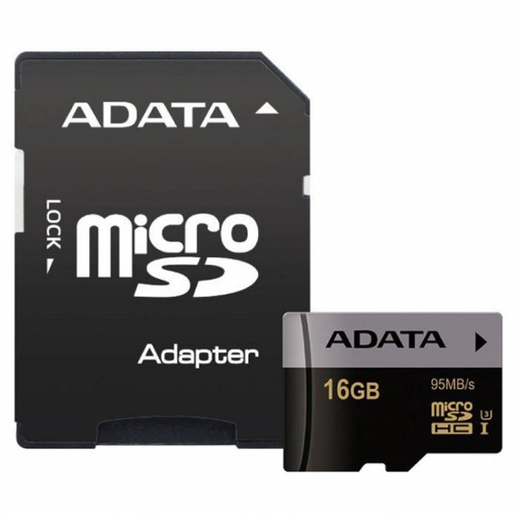 Карта памяти ADATA 16GB microSDHC Class 10 UHS-I U1 (AUSDH16GUICL10-R)