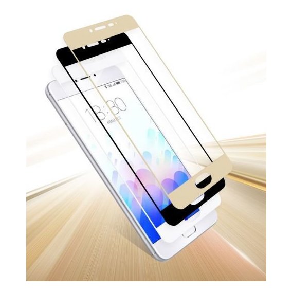 Аксессуар для смартфона Tempered Glass Golden for Meizu M3 Note