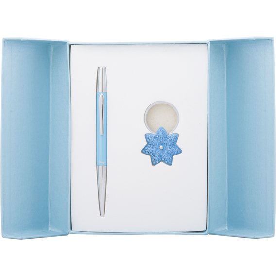 Набор подарочный Langres Star: Ручка шариковая + брелок, синий (LS.122014-02)