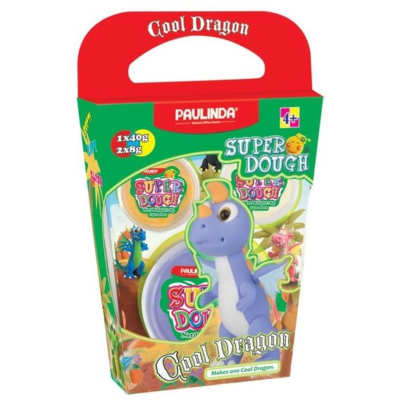 Масса для лепки Paulinda Super Dough Cool Dragon Дракон фиолетовый (PL-081378-18)
