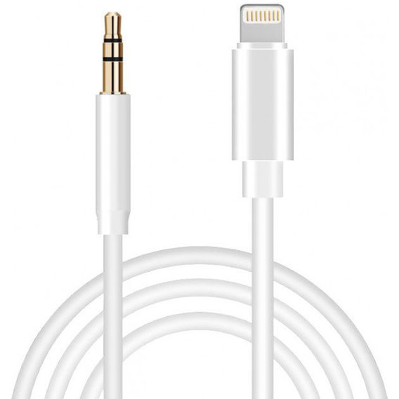 Кабель XOKO Audio Cable AUX 3.5mm Jack to Lightning 1m White (AUX-001-WH)