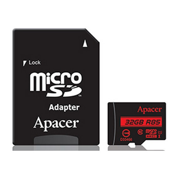 Карта памяти Apacer 32GB microSDHC Class 10 UHS-I U1 + adapter (AP32GMCSH10U5-R)