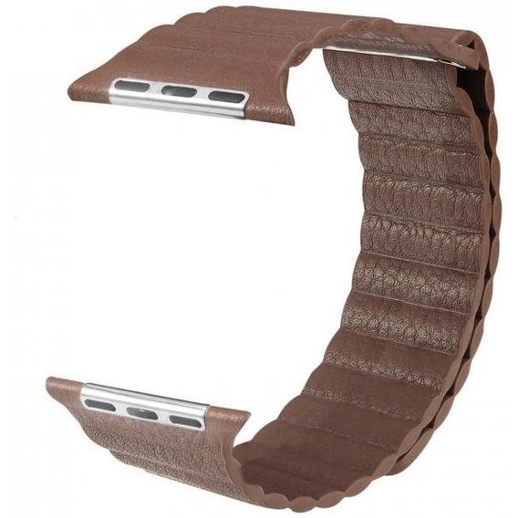 Аксессуар для Watch Fashion Leather Loop Band Brown for Apple Watch 38/40/41mm
