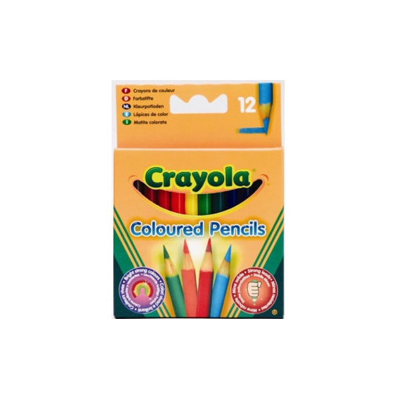 Crayola 12 коротких цветных карандашей 4112