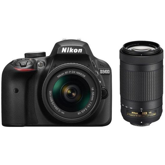 Nikon D3400 kit (18-55 + 70-300) VR Официальная гарантия