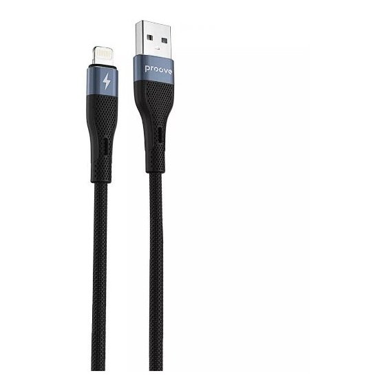 Кабель Proove USB Cable to Lightning Light Silicone 2.4A 1m Black