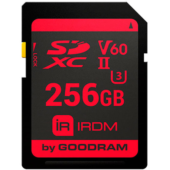 Карта памяти GOODRAM 256GB IRDM SDXC V60 UHS-II U3 (IR-S6B0-2560R11)