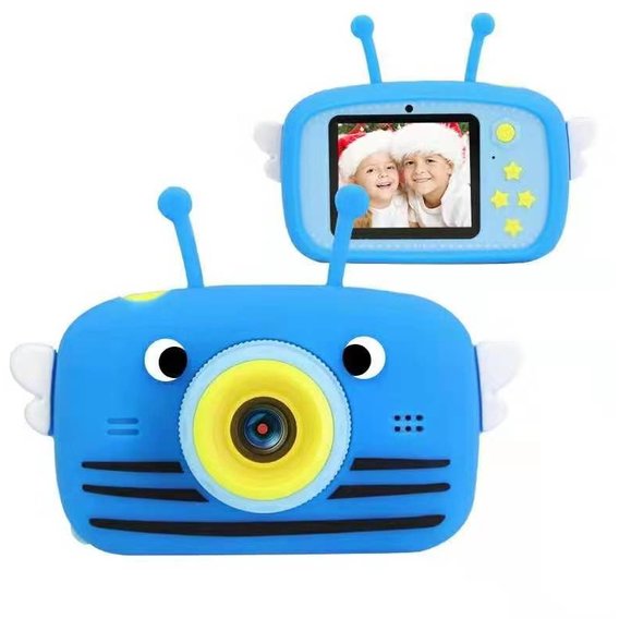 Цифровой детский фотоаппарат XoKo KVR-100 Bee Dual Lens голубой (KVR-100-BL)