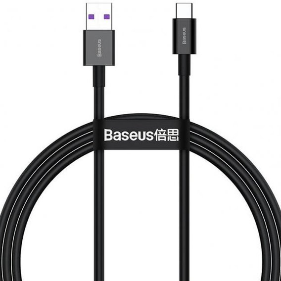 Кабель Baseus USB Cable to USB-C Superior Series 66W 1m Black (CATYS-01)
