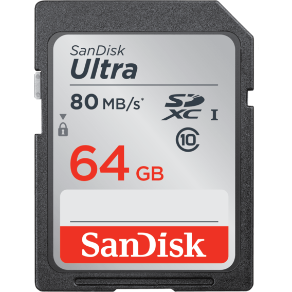Карта памяти SanDisk 64GB SDXC Class 10 UHS-I Ultra (SDSDUNC-064G-GN6IN)