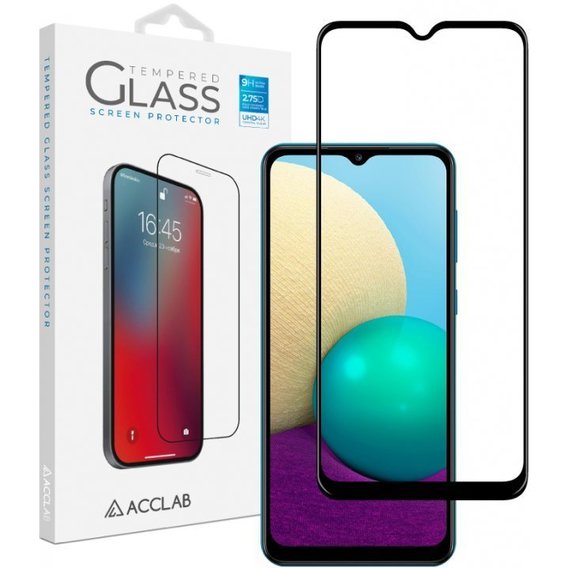 Аксессуар для смартфона ACCLAB Tempered Glass Full Glue Black for Samsung A022 Galaxy A02