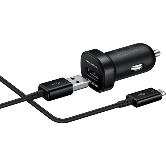 Зарядное устройство Samsung Car Charger mini with Micro USB2.0 Cable Black (EP-LN930BBEGRU)