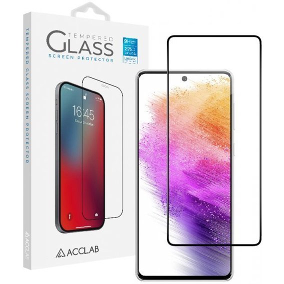 Аксессуар для смартфона ACCLAB Tempered Glass Full Glue Black for Samsung A736 Galaxy A73 5G